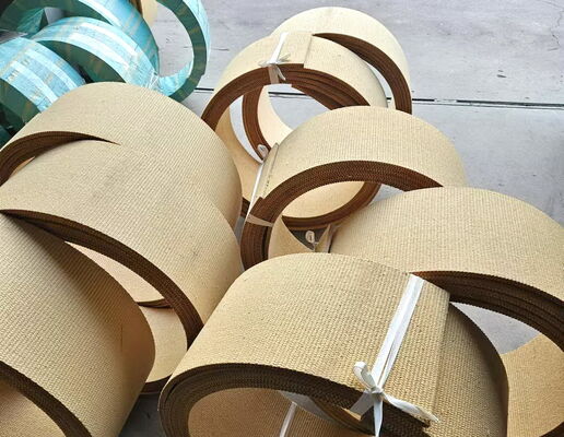 উইন্ডলস ফ্রিকশন আস্তরণের জন্য ভিতরে ব্রাসের তারের সাথে ড্রেজওয়ার্কস বোনা ব্রেক আস্তরণের রোল